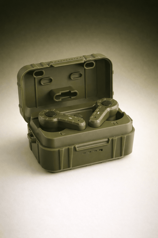 ArmNext Tactical earplugs in tactical green
