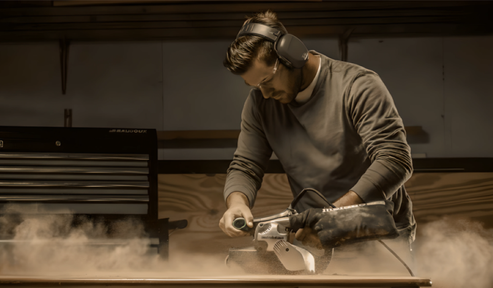 Man_working_with_wood_wearing_safety_earmuffs_for_hearing_protection